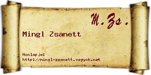 Mingl Zsanett névjegykártya